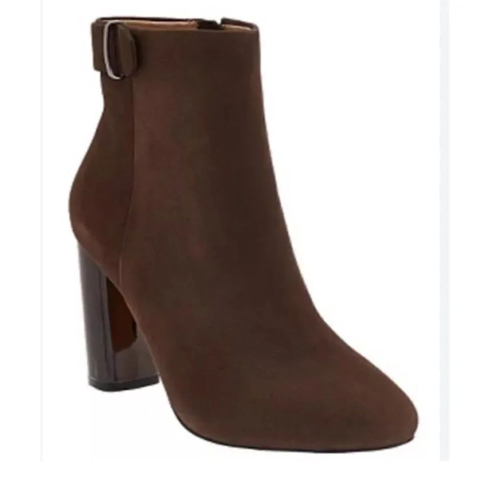 GILI Kallie Women Chocolate Side Zip Ankle Boots Size 8.5